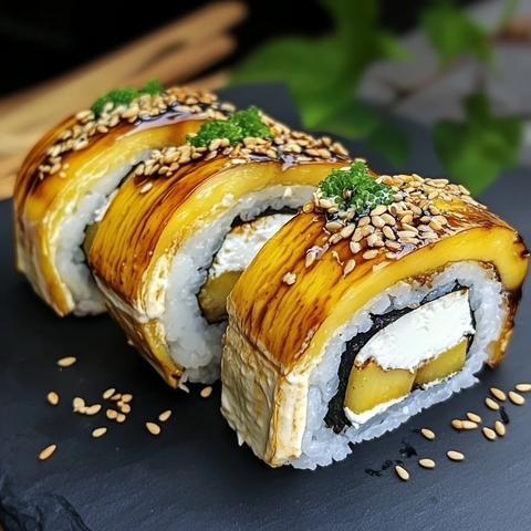 寿司卷配芭蕉奶油芝士