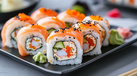 新鲜海鲜寿司拼盘