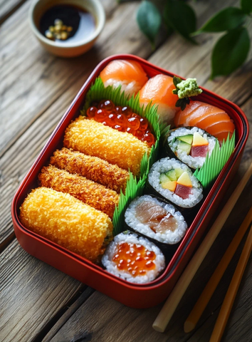 寿司卷鱼籽装饰便当盒