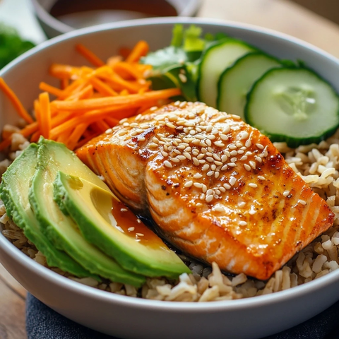 三文鱼牛油果健康餐