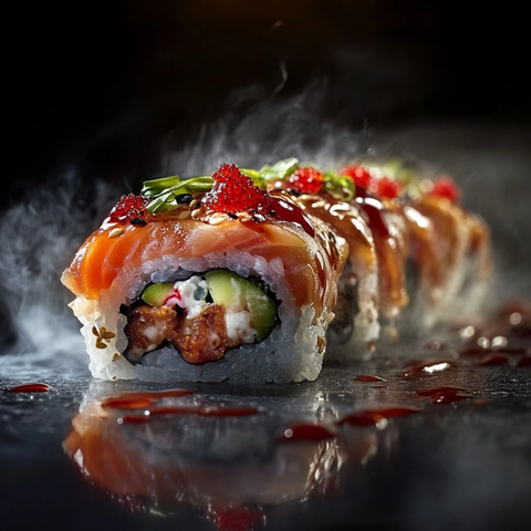 水波映照面包卷细节