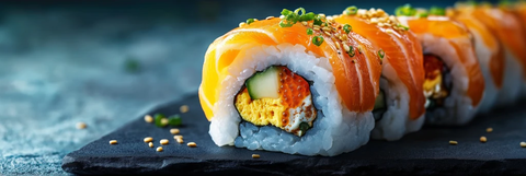 红鱼玉子黄瓜寿司卷