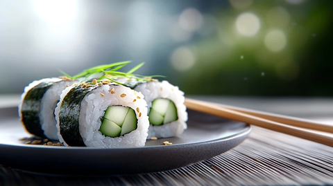 绿意卷寿司鲜脆黄瓜片