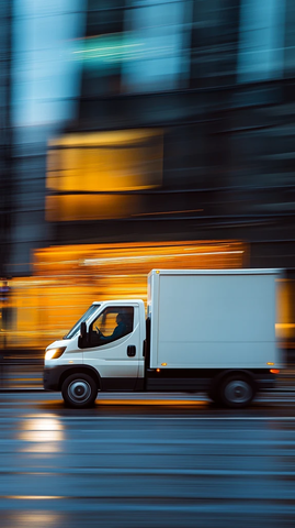 小货车行驶城市道路