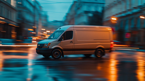 雪佛兰厢式车动态模糊夜景