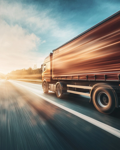 高速公路行驶的卡车