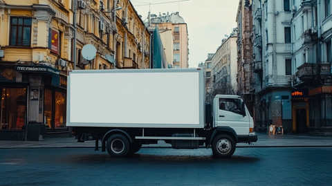 小货车城市街道行驶模板