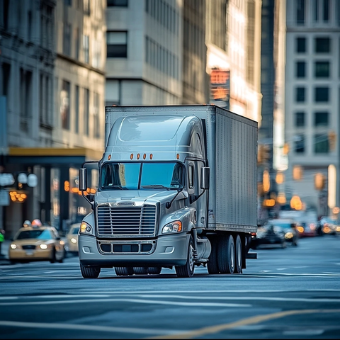 货运卡车城市运输货箱