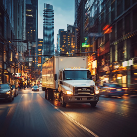 英尺货车城市街道