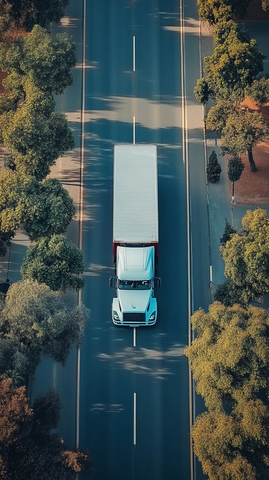 大卡车对称顶视图