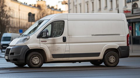 损坏货运车街道停放