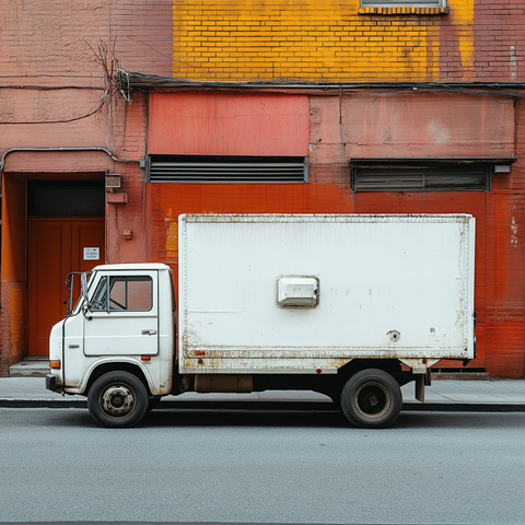 冷藏货车街道行驶