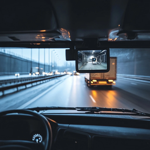 卡车内部监控摄像头画面