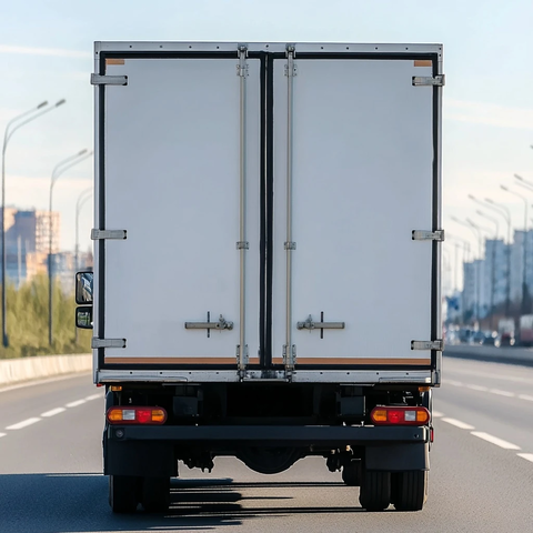 卡车车门关闭白质实拍