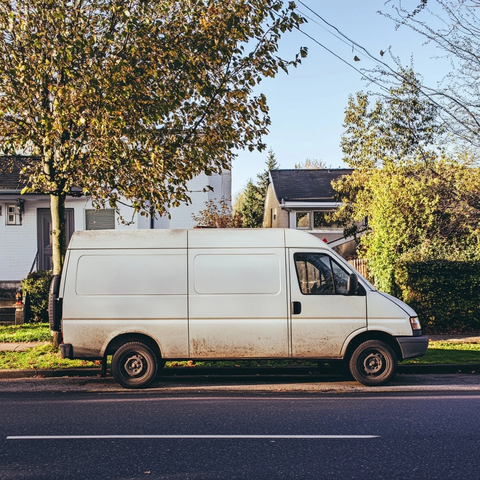 二手货运车街边停靠