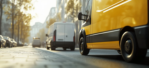 电动货车道路实拍