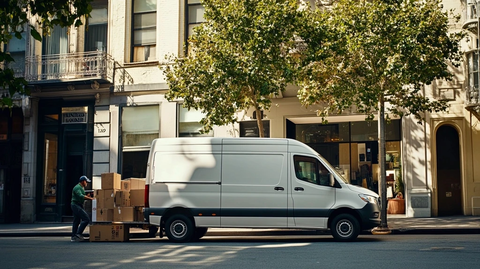 奔驰轻型卡车与家具搬运