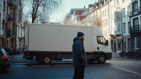货车故障男子焦虑路边