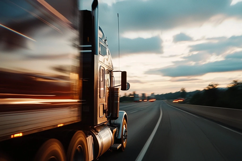 卡车货运市场景象