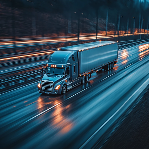 半挂卡车高速公路行驶