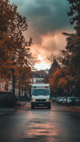 心理救护车晴天静景