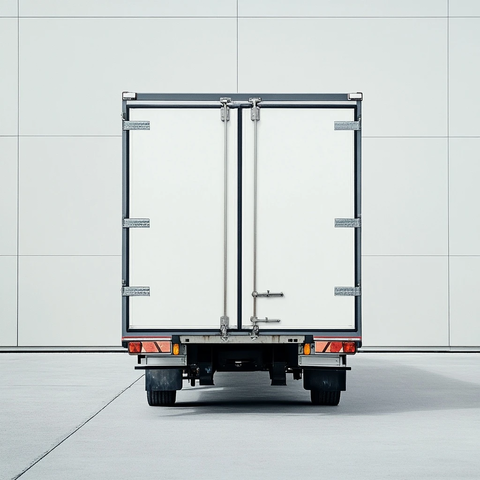 运输卡车后门白色涂装