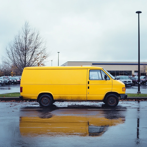 黄色货车型车辆展示销售