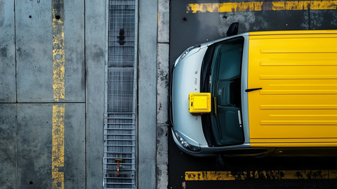 工人货车空地板与工具箱