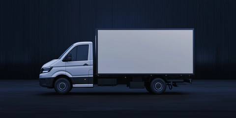 白色大众货车侧面