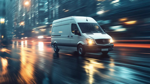 服务车快速行驶城市道路