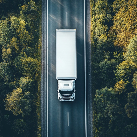 白色斯堪尼亚卡车运载集装箱