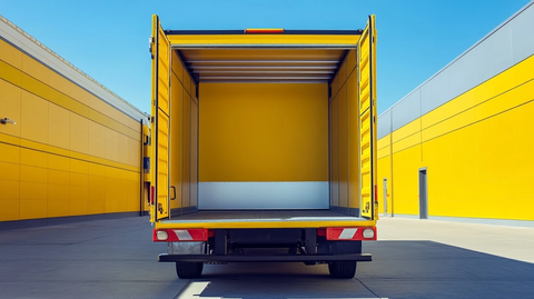 黄色货车开放式货箱