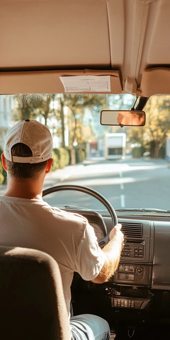 司机驾驶送货运输