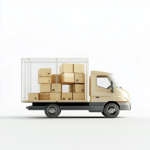 卡车玻璃雕塑包裹箱设计