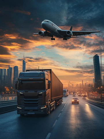 物流运输多种交通工具