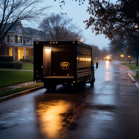 空载卡车驶离街道