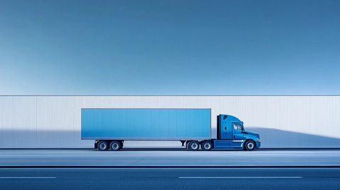 蓝色卡车白色房间