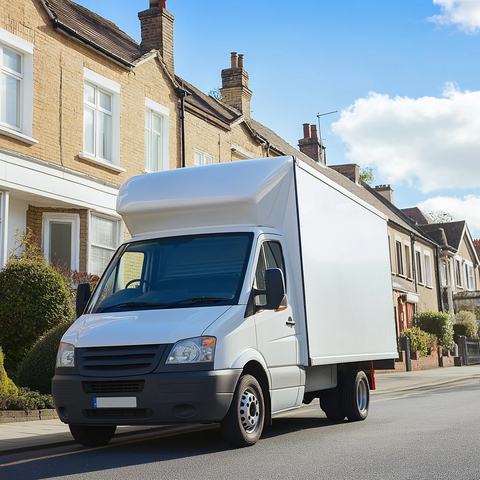 大货车搬家服务卡通场景