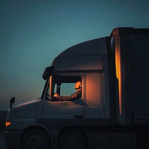 司机驾驶室内睡觉