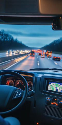 卡车司机导航驾驶视角