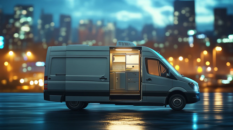 冷藏车开启运输场景