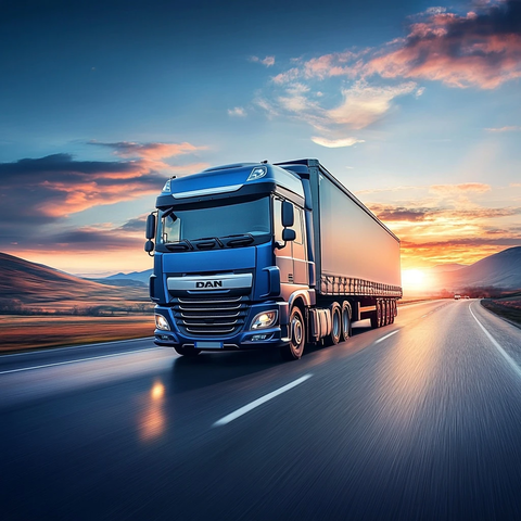 卡车行驶在公路上