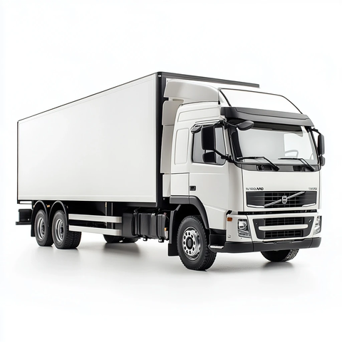 白色卡车白色背景