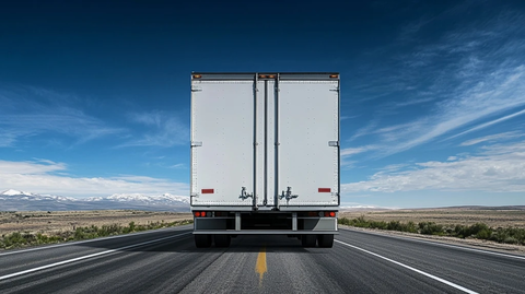 白色货车后门高速公路