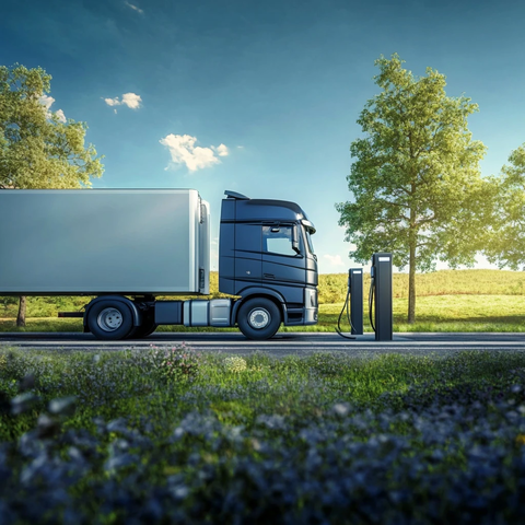 卡车充电站绿色草地