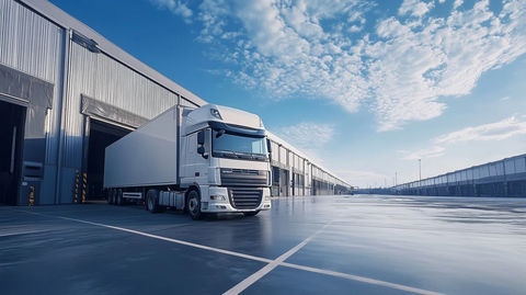 物流中心出口卡车
