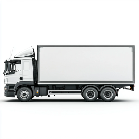 白色货车侧面照片