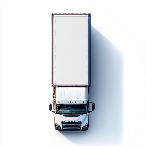 物流卡车顶部视角