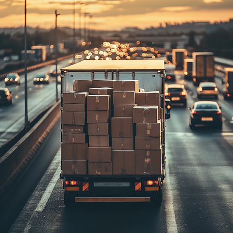 卡车运输包裹箱子