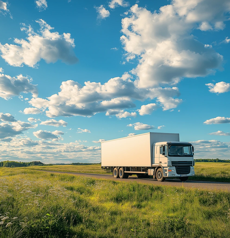 白色卡车广告模板